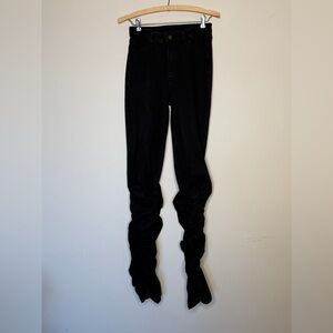 SHEIN Black Denim Ruched
Stacked Jeans sz 26
